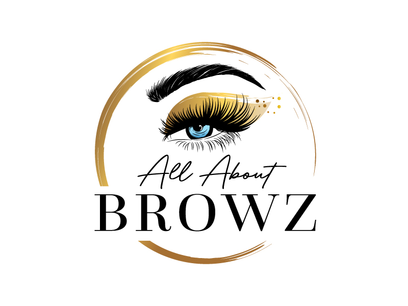 All About Browz logo design by Ishika Halder