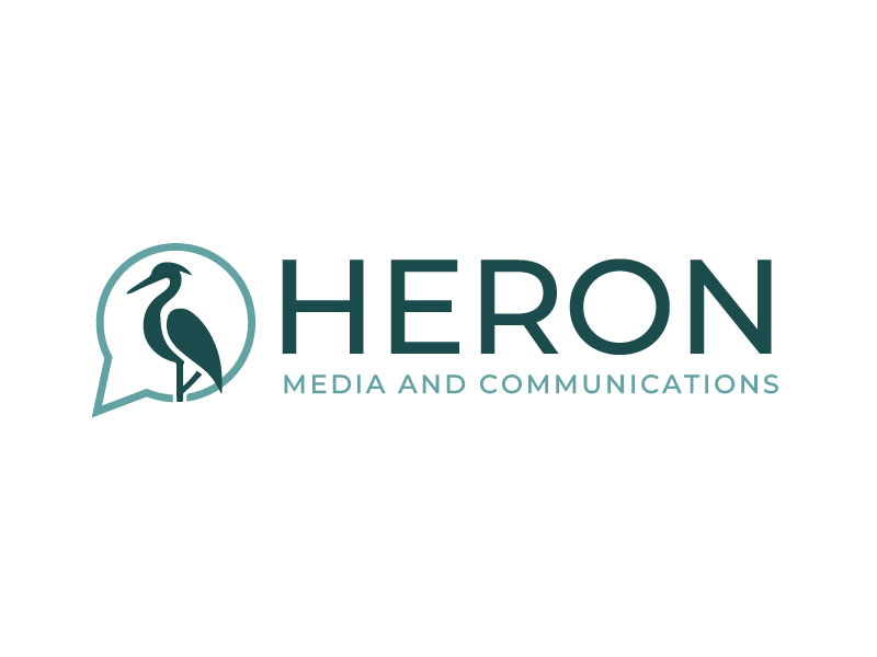 Heron Media and Communications logo design by M Fariid