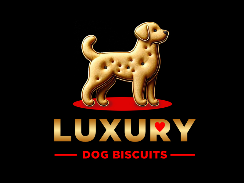 Luxury Dog Biscuits logo design by Bananalicious