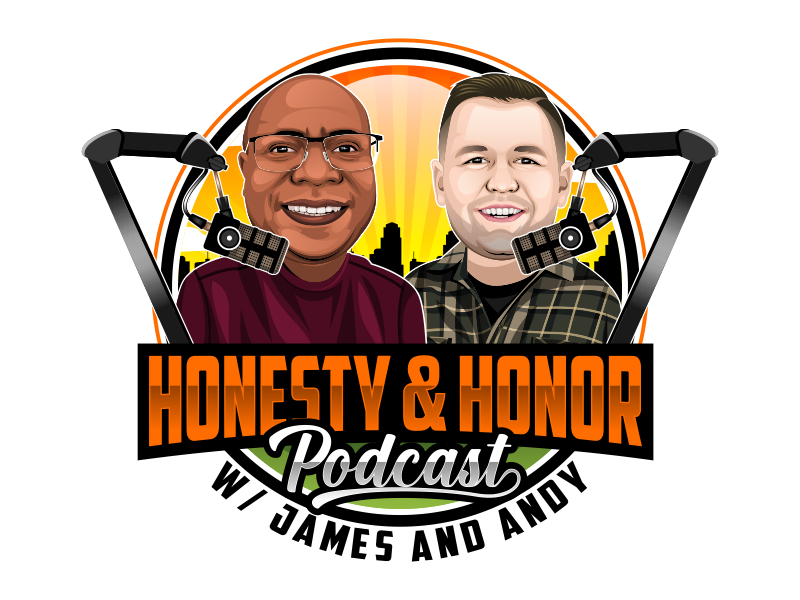 Honesty & Honor Podcast w/ James and Andy logo design by Yulioart