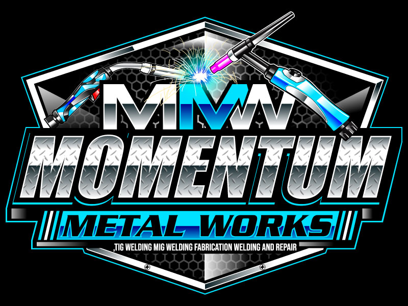 momentum metal works logo design by Gilate