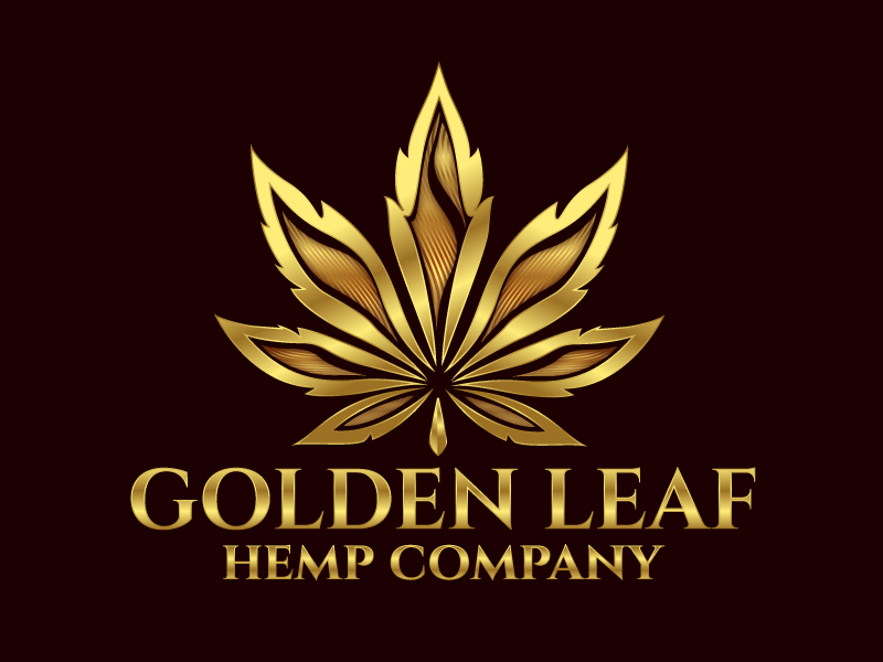 Golden Leaf Hemp Company logo design by DreamLogoDesign
