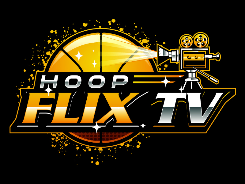 Hoop Flix TV logo design by LogoQueen