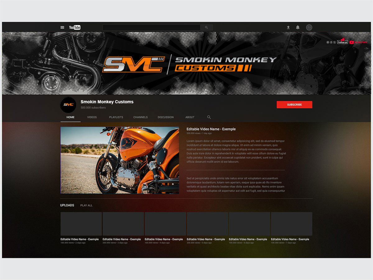 Smokin Monkey Customs logo design by Dini Adistian