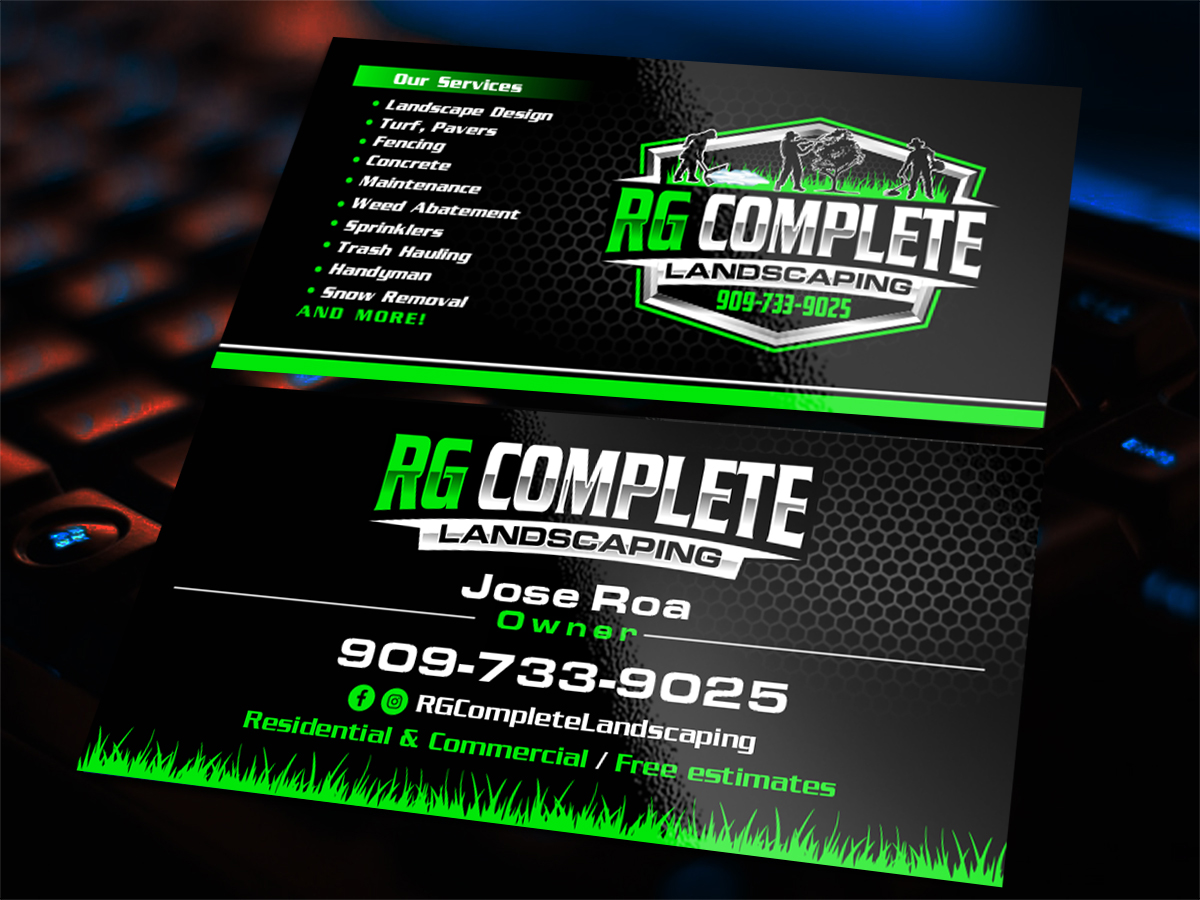 RG Complete Landscaping logo design by grea8design