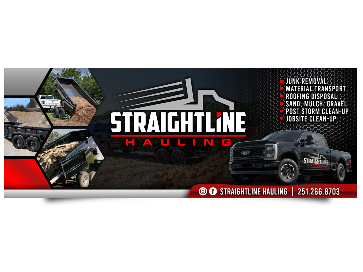 StraightLine Hauling logo design by Realistis