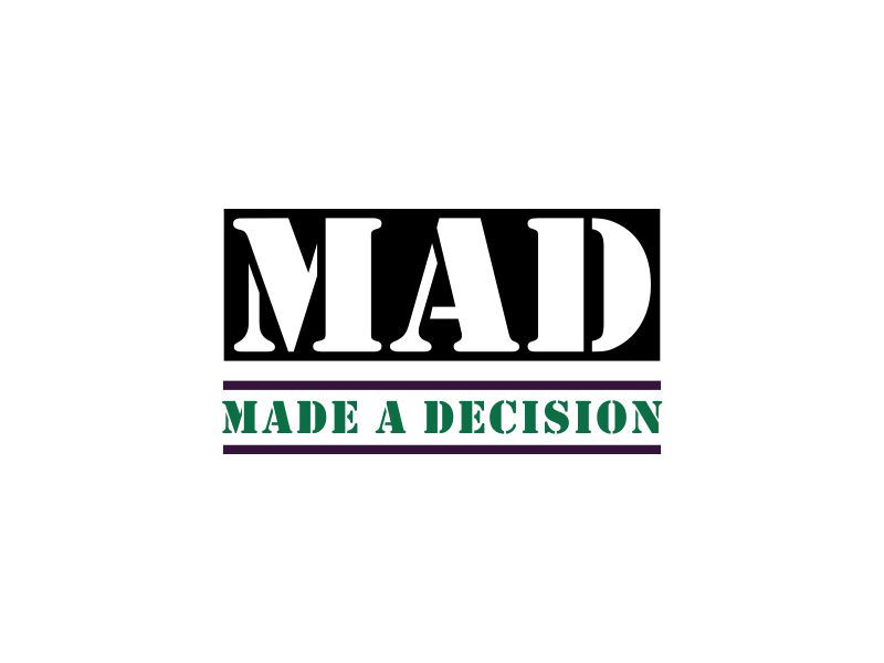 MAD(Made A Decision) logo design by oke2angconcept