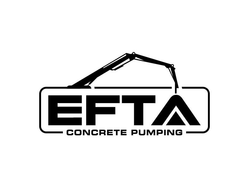 Efta Concrete Pumping logo design by done