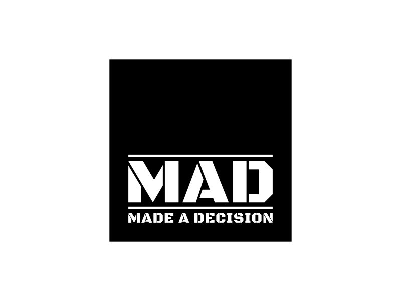 MAD(Made A Decision) logo design by salis17