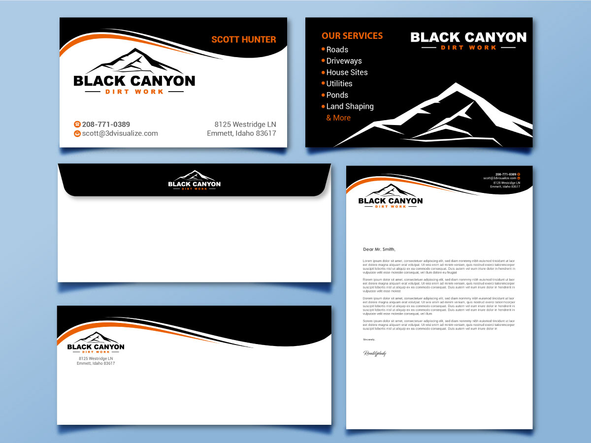 Black Canyon Excavating logo design by Uttam Sasmal