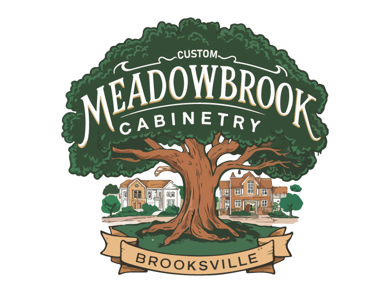 Meadowbrook cabinetry. logo design by Crushboysourav