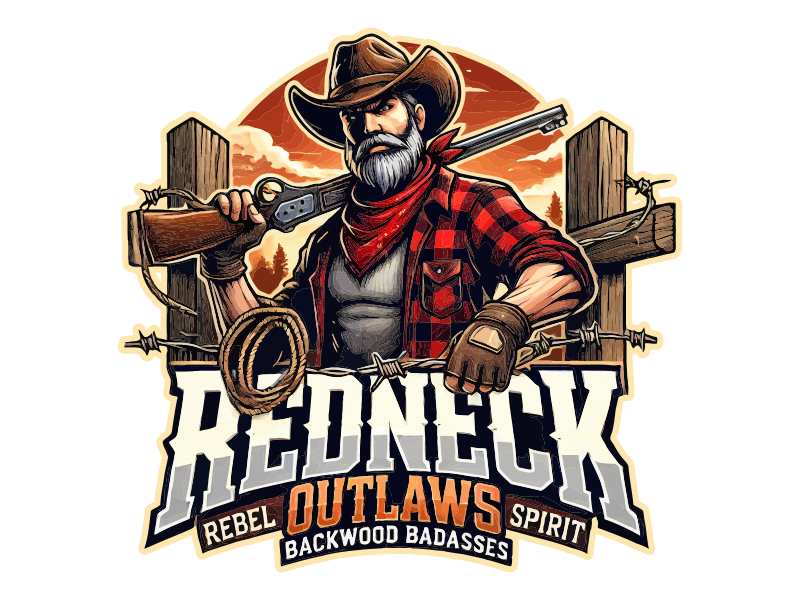 Redneck Outlaws logo design by F. Curtis