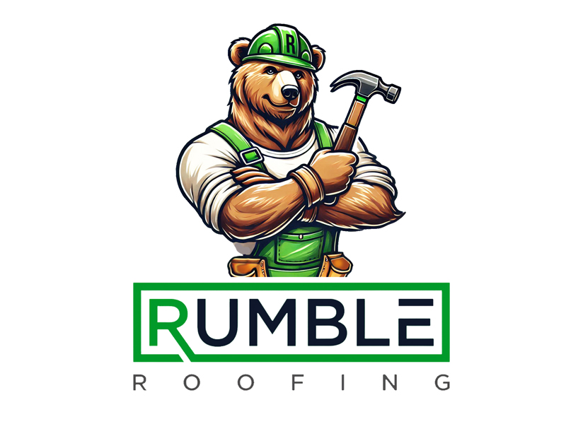 Rumble Roofing logo design by Bananalicious