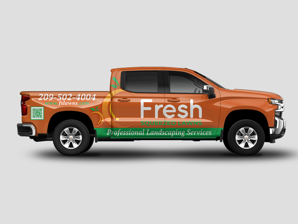 Fresh Squeezed Lawns logo design by grea8design