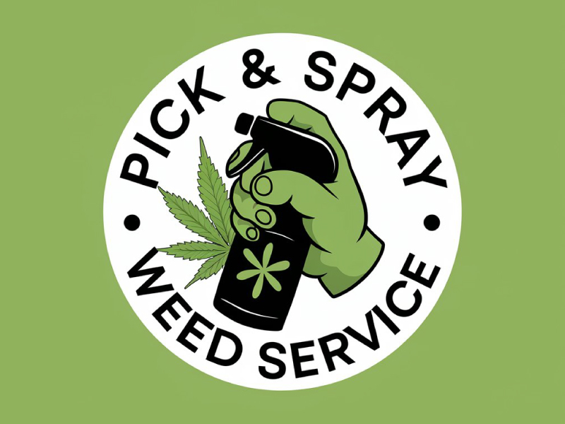 Pick and Spray     Tagline: Weed Service logo design by BrightARTS