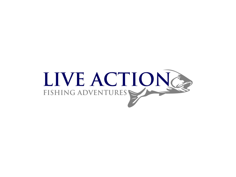 LIVE ACTION FISHING ADVENTURES logo design by luckyprasetyo