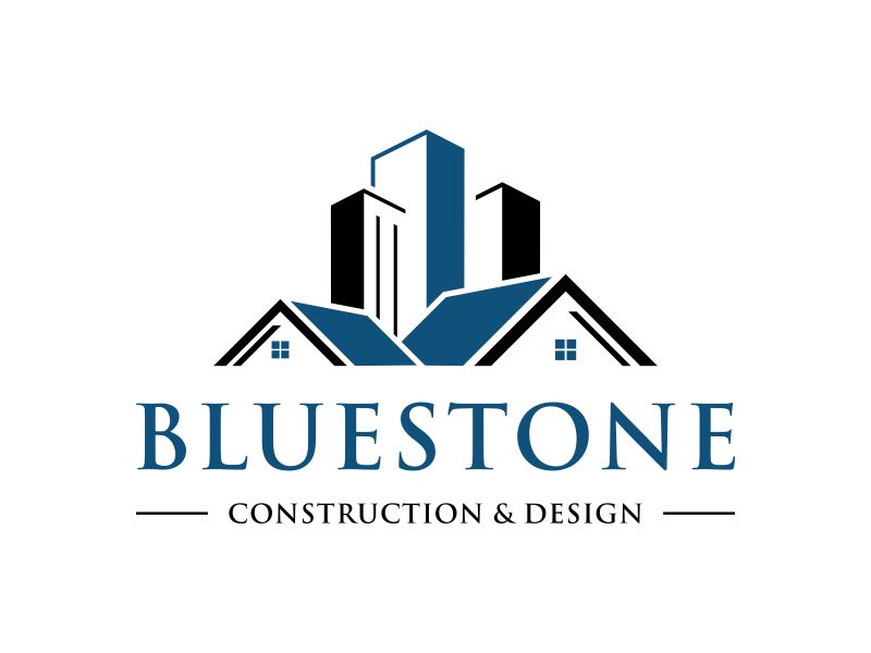 Bluestone construction & Design logo design by asyqh