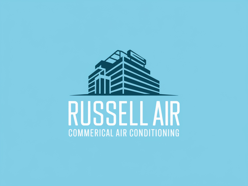 Russell Air Commerical logo design by pixalrahul
