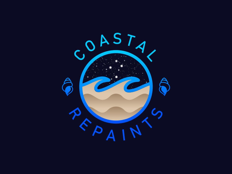 Coastal Repaints logo design by Kraken