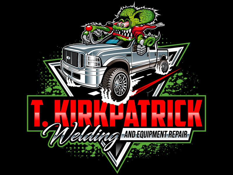 T. Kirkpatrick welding and equipment repair logo design by Gilate