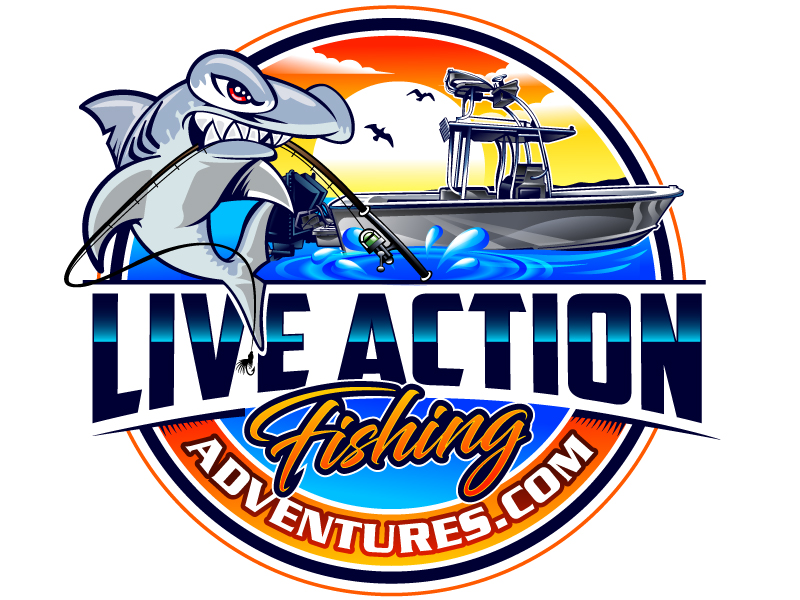 LIVE ACTION FISHING ADVENTURES logo design by design_brush