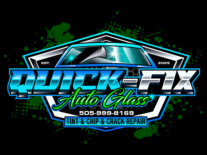 quick-fix auto glass logo design by DreamLogoDesign