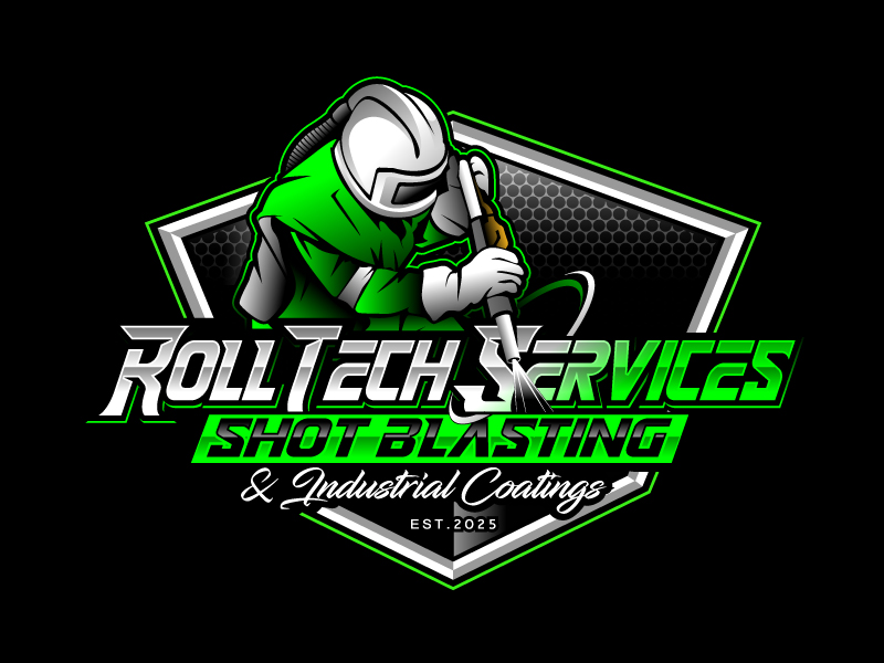 Roll-Tech Mobile Shot Blasting logo design by DreamLogoDesign