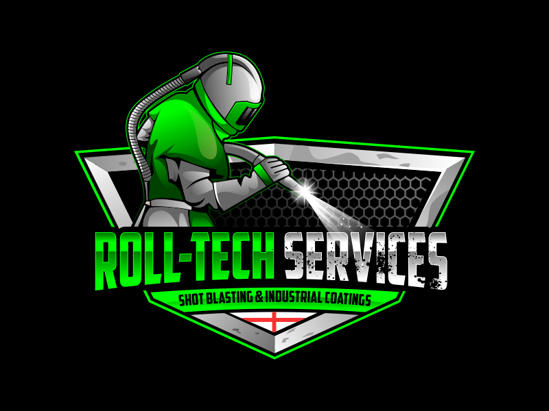 Roll-Tech Mobile Shot Blasting logo design by Yulioart