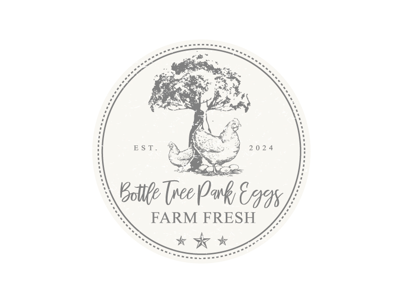 Bottle Tree Park Farm Fresh Eggs logo design by DreamLogoDesign