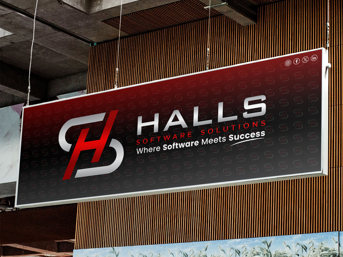 Halls Software Solutions logo design by yondi