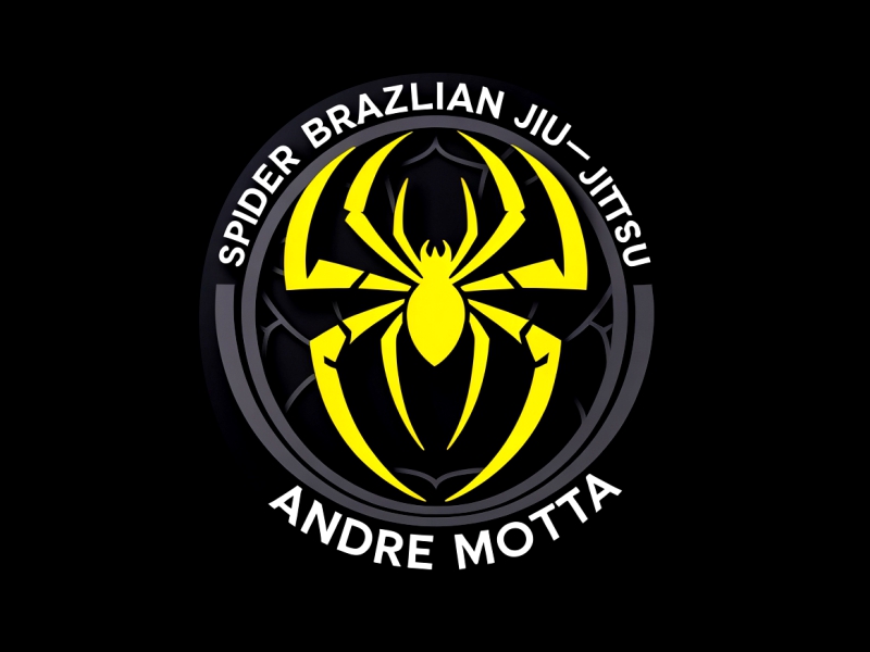 SPIDER BRAZILIAN JIU-JITSU, ANDRE MOTTA logo design by ruki
