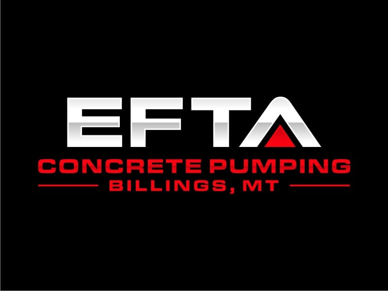 Efta Concrete Pumping logo design by Artomoro