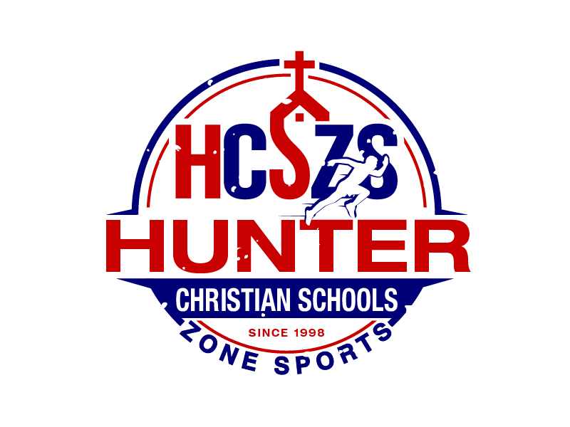 Hunter Christian Schools - Zone Sports logo design by DreamLogoDesign