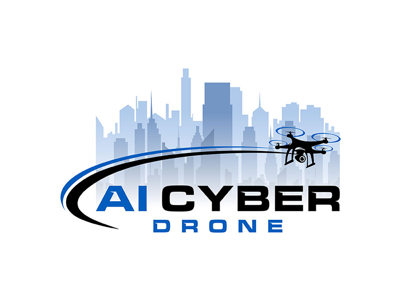 AI Cyber Drone logo design by ndaru