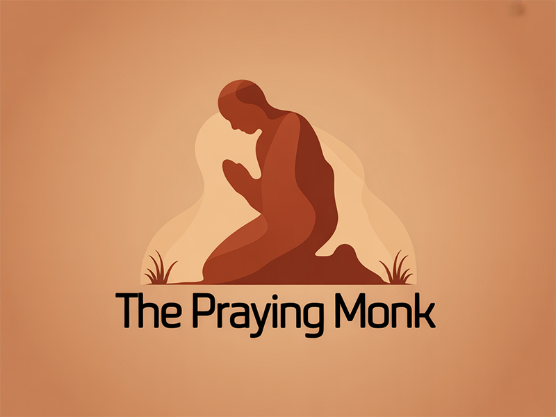 The Praying Monk logo design by IamSoya