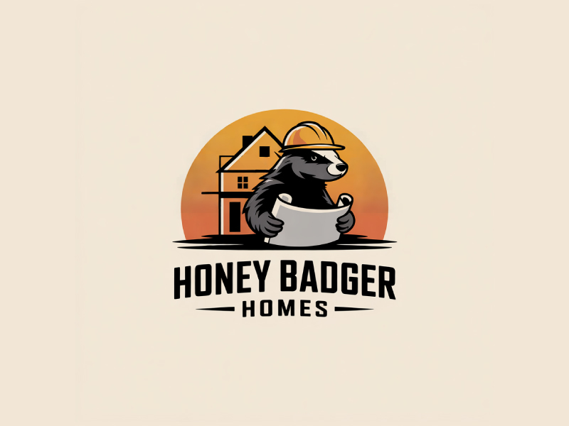 Honey Badger Homes logo design by Poki