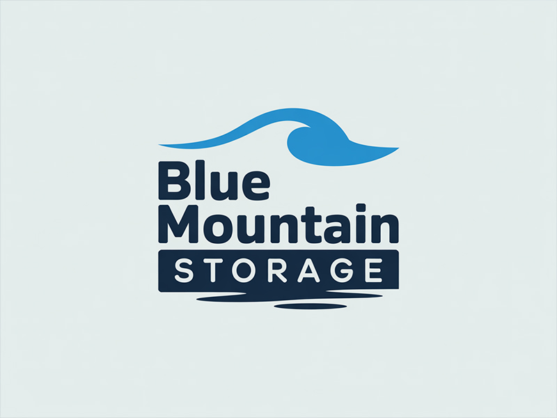 Blue Mountain Storage logo design by IamSoya