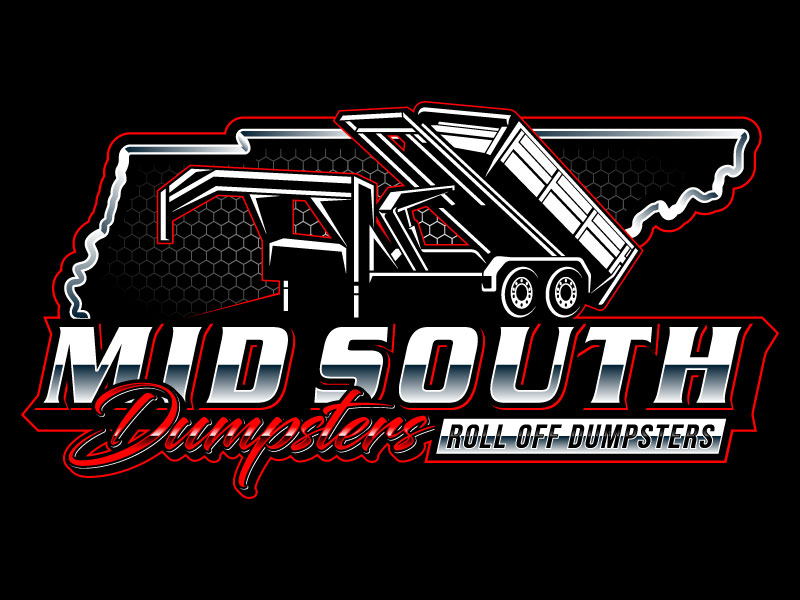 MID SOUTH DUMPSTERS logo design by Gilate