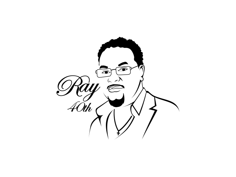 Ray’s 40th logo design by Yulioart