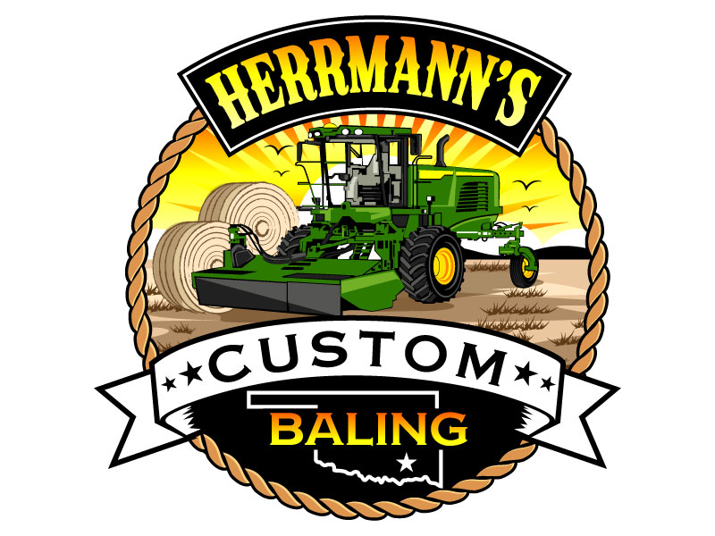 Herrmann’s Custom Baling logo design by Gilate