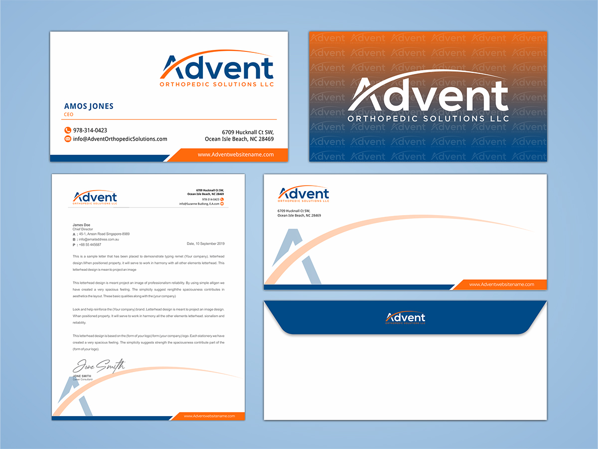 Advent Orthopedic Solutions LLC Logo Design