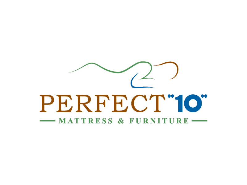"Perfect 10 Mattress & Furniture" or just "Perfect 10" logo design by Creativeminds