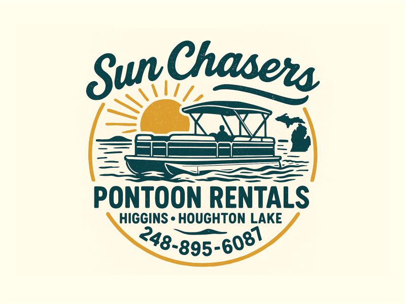 Sun chasers Pontoon Rentals Logo Design