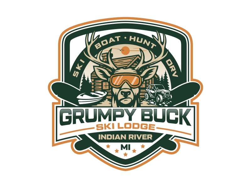 The Grumpy Buck logo design by brandshark
